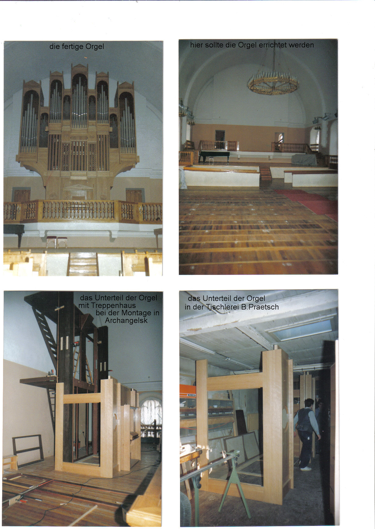 1991 Orgelgehäuse für Fa. Schuke  Russland Archangelsk 